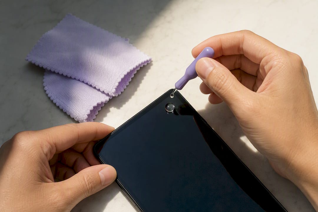 Water bead testing anonymous screen surface