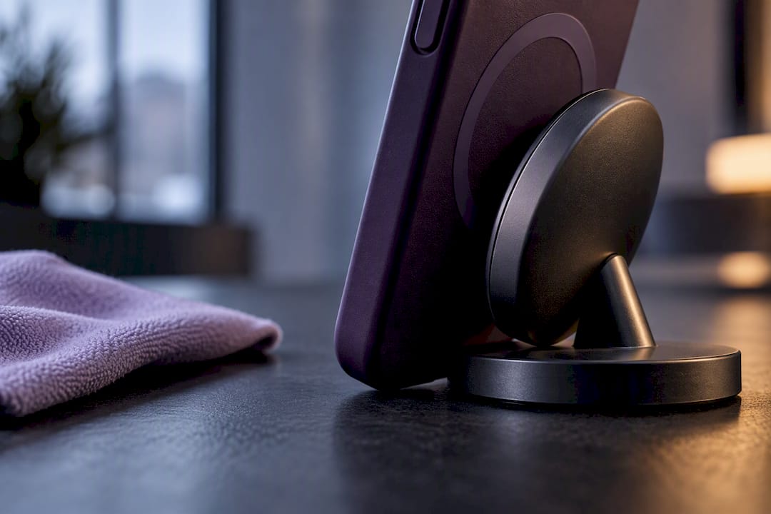 Case aligned with magnetic wireless charger