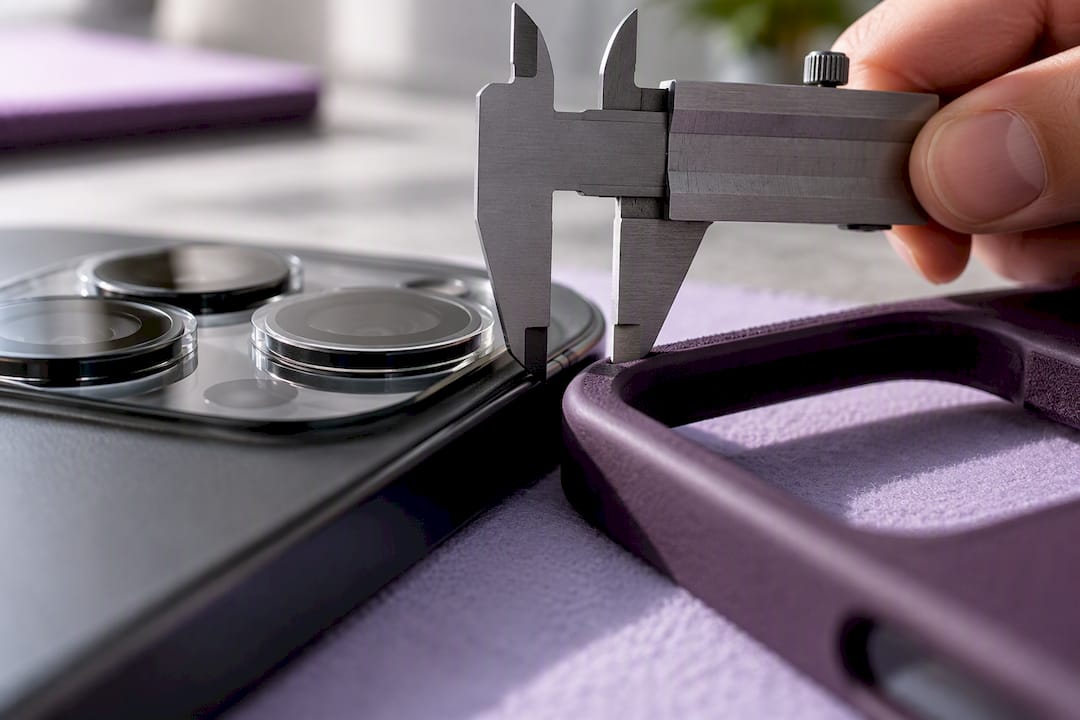 Measuring protector edge beside camera plateau