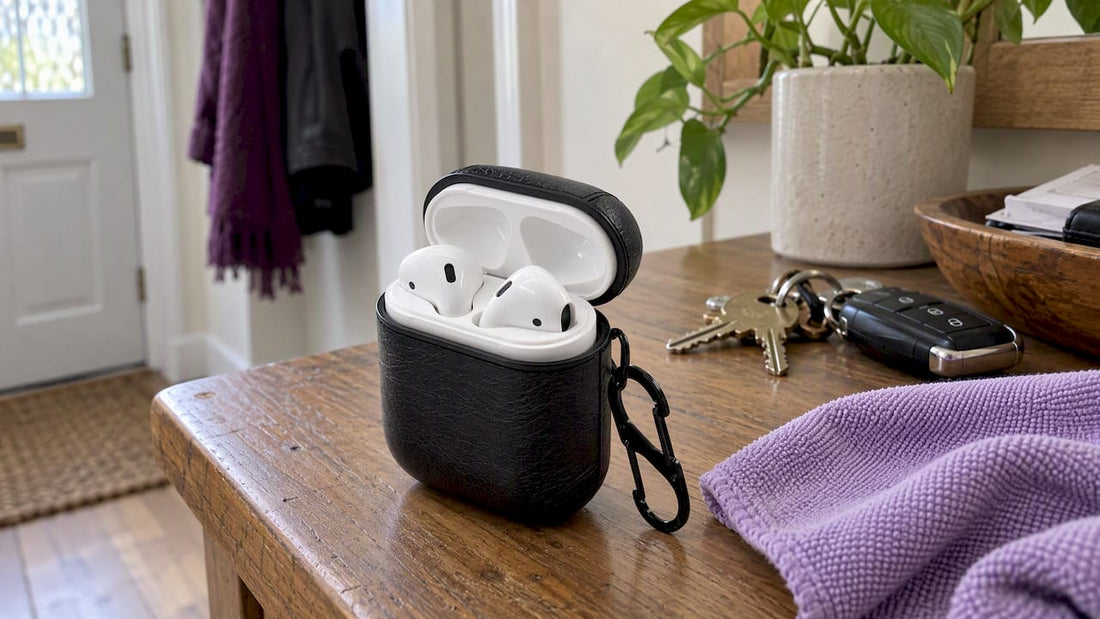Fully enclosed case protecting glossy AirPods case