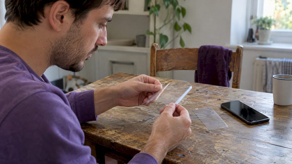 Comparing flexible and stiff screen protector films