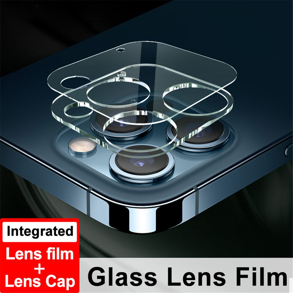 Tempered Glass HD Camera Lens Film + Acrylic Lens Cap IMAK for iPhone 12 Pro Max