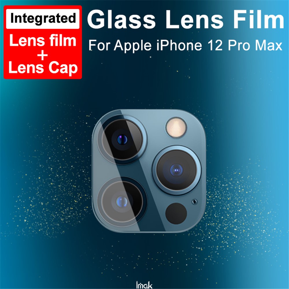 Tempered Glass HD Camera Lens Film + Acrylic Lens Cap IMAK for iPhone 12 Pro Max