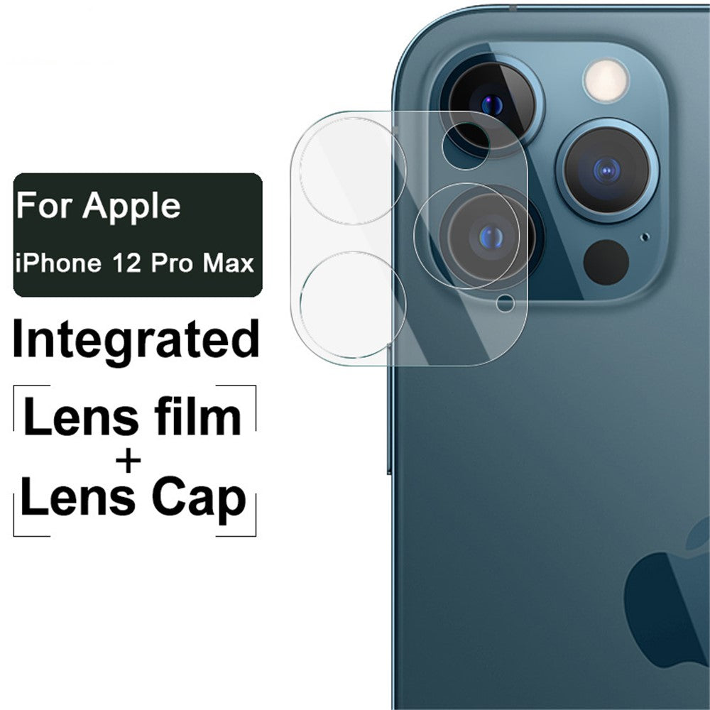 Tempered Glass HD Camera Lens Film + Acrylic Lens Cap IMAK for iPhone 12 Pro Max