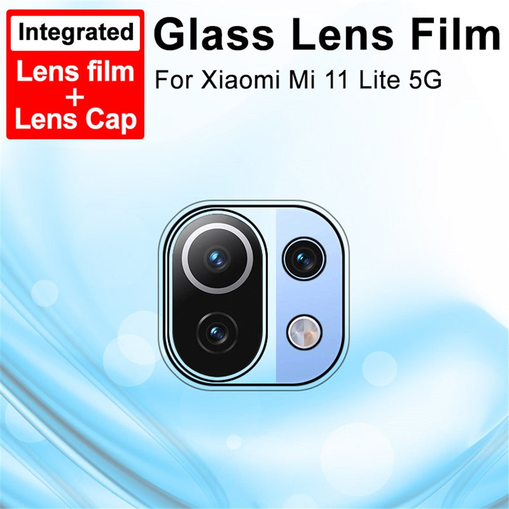 Tempered Glass HD Camera Lens Film + Acrylic Lens Cap IMAK for Xiaomi Mi 11 Lite 5G / 4G / 11 Lite 5G NE