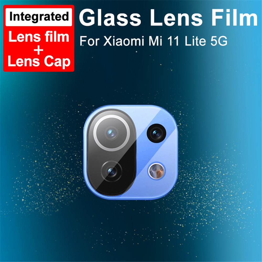 Tempered Glass HD Camera Lens Film + Acrylic Lens Cap IMAK for Xiaomi Mi 11 Lite 5G / 4G / 11 Lite 5G NE