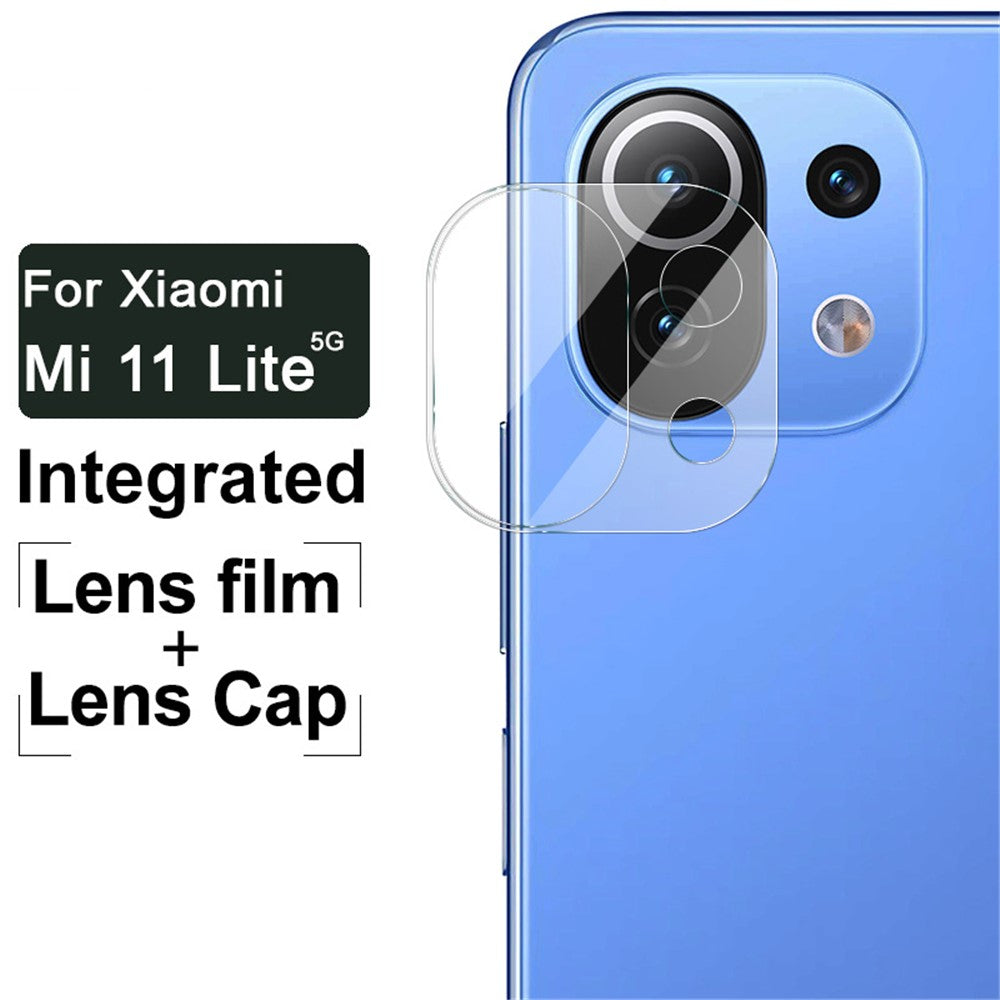 Tempered Glass HD Camera Lens Film + Acrylic Lens Cap IMAK for Xiaomi Mi 11 Lite 5G / 4G / 11 Lite 5G NE