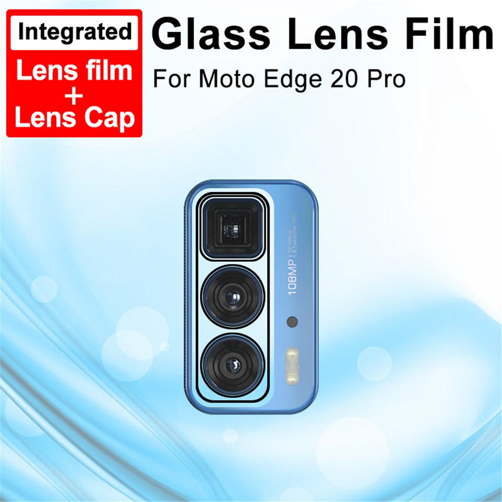 Tempered Glass Camera Lens Protector with Acrylic Lens Cap IMAK for Motorola Edge 20 Pro/Edge S Pro