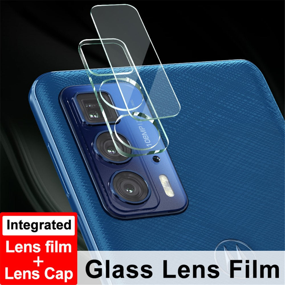 Tempered Glass Camera Lens Protector with Acrylic Lens Cap IMAK for Motorola Edge 20 Pro/Edge S Pro