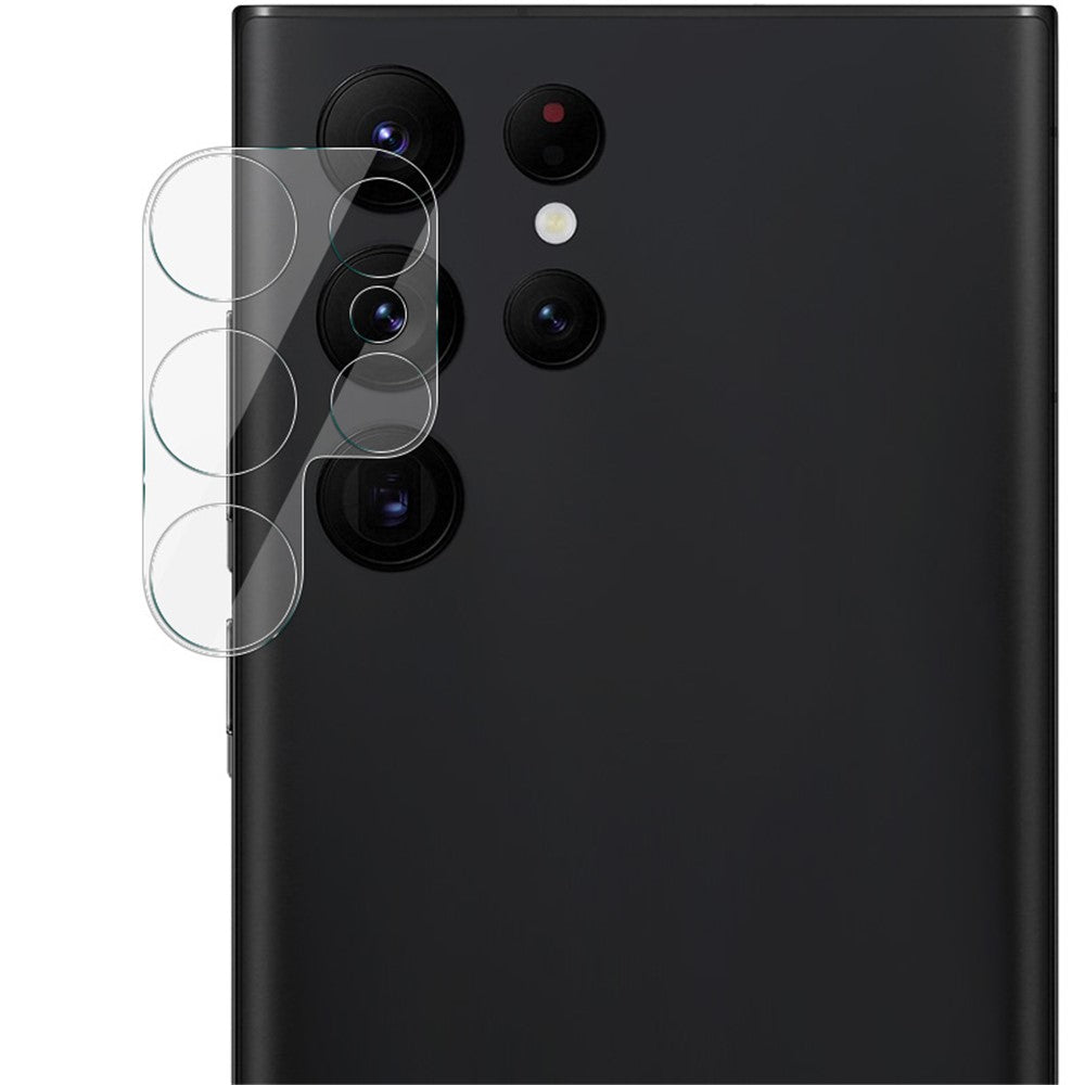 Tempered Glass Camera Lens Film+Acrylic Lens Cap IMAK for Samsung Galaxy S22 Ultra 5G