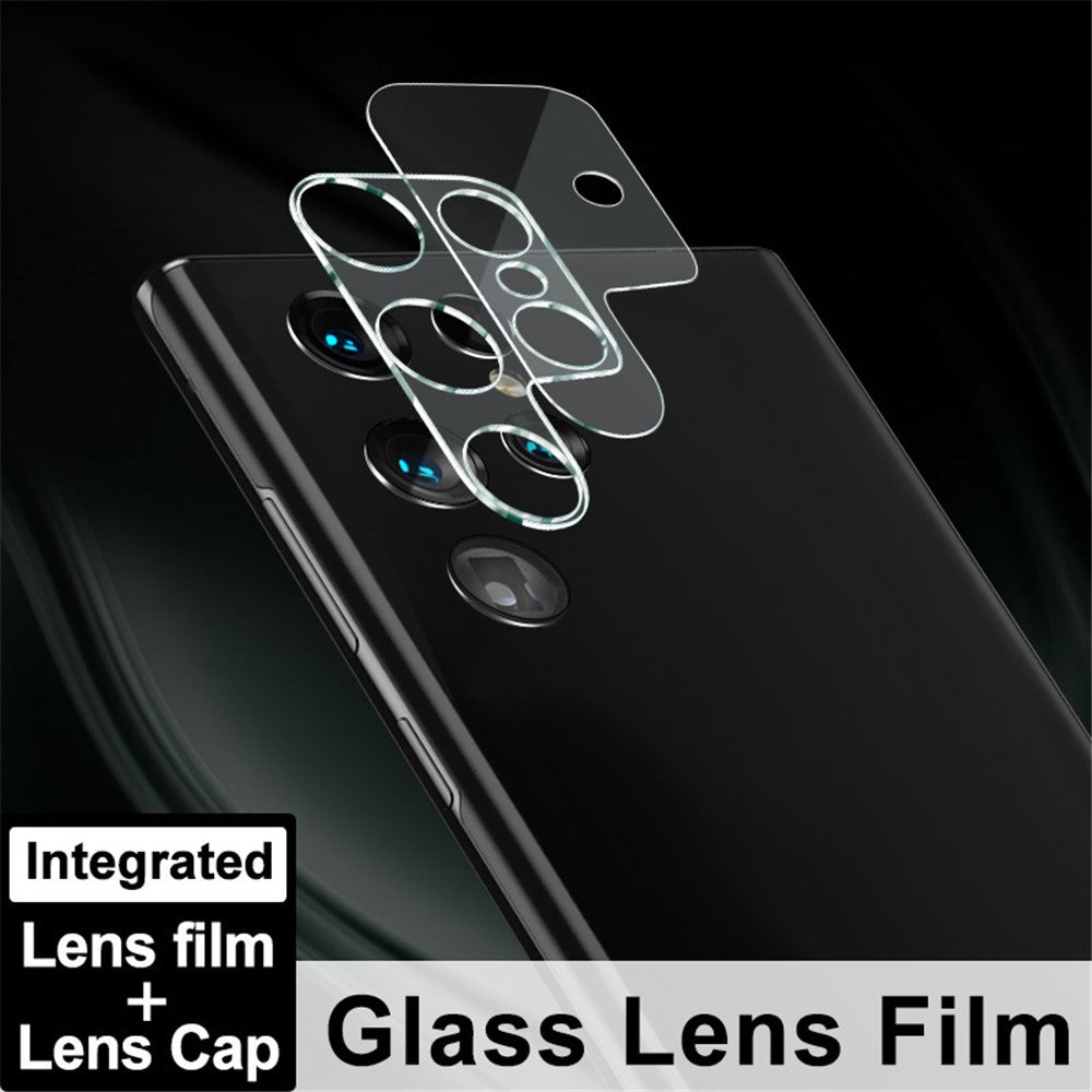 Tempered Glass Camera Lens Film+Acrylic Lens Cap IMAK for Samsung Galaxy S22 Ultra 5G