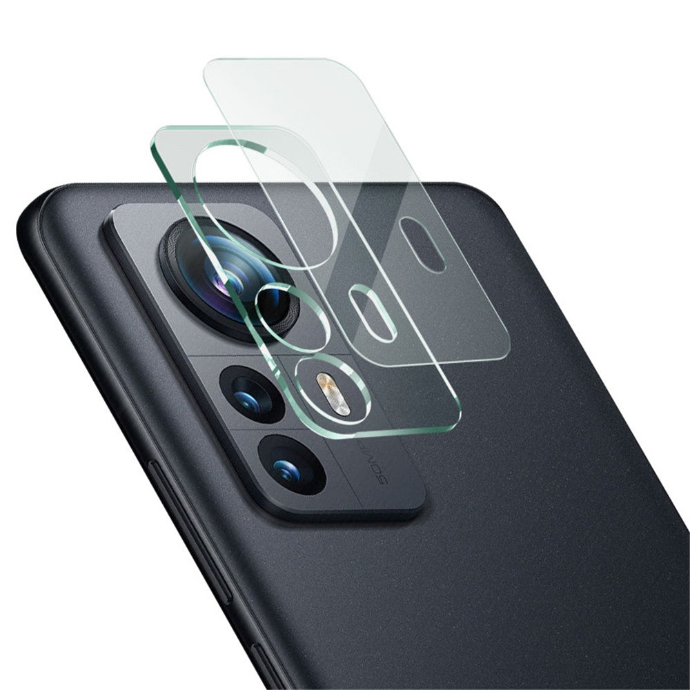 Tempered Glass HD Camera Lens Film + Acrylic Lens Cap IMAK for Xiaomi 12 Pro 5G / 12S Pro 5G /12 Pro (Dimensity) 5G