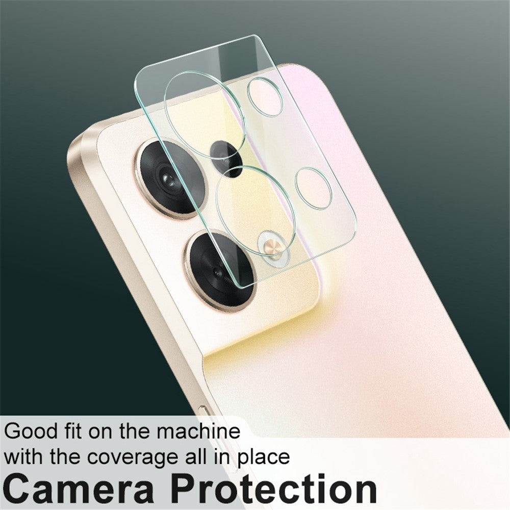 Tempered Glass HD Camera Lens Film + Acrylic Lens Cap IMAK for Oppo Reno8 5G / Reno8 5G (Global Version)