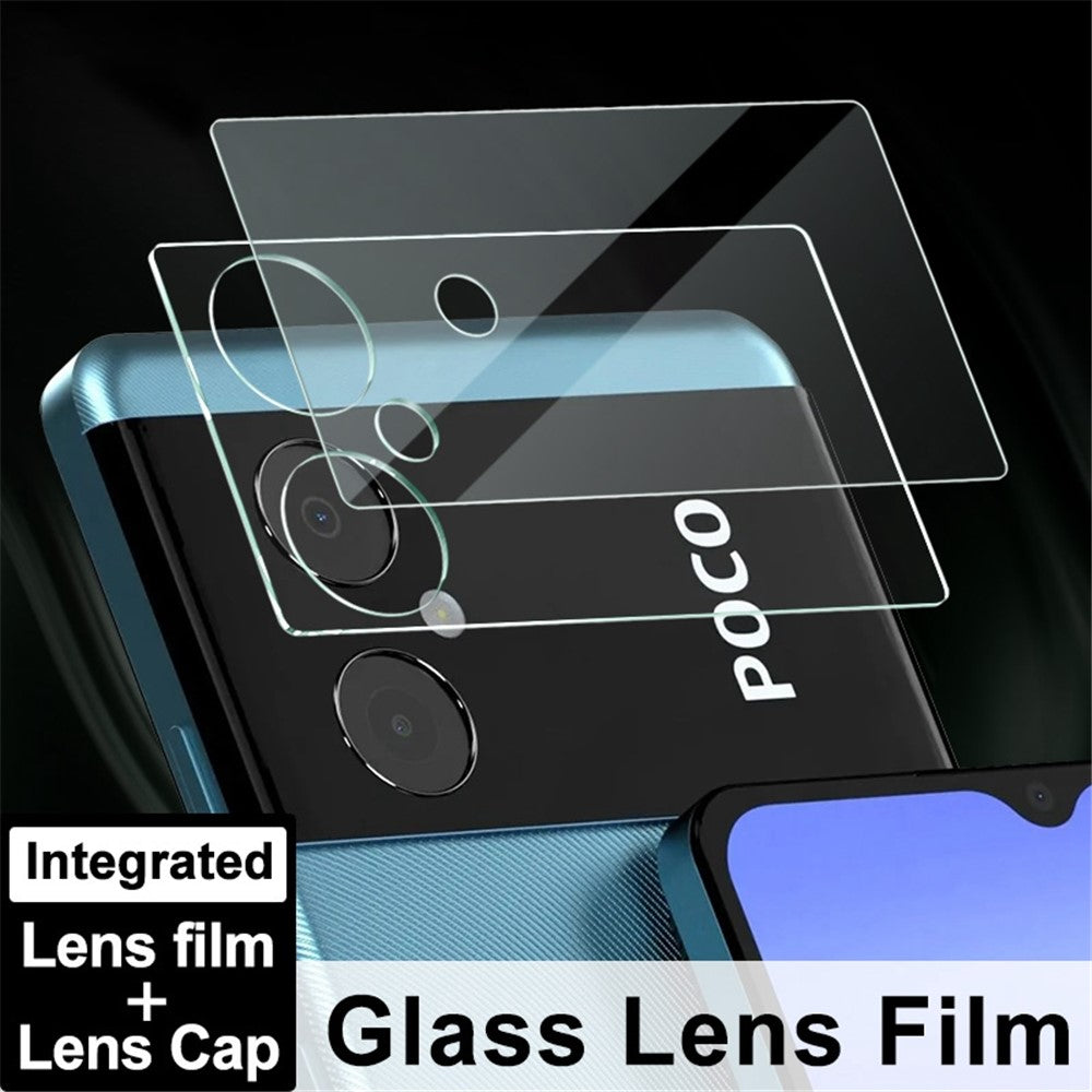 Tempered Glass Camera Lens Film+Acrylic Lens Cap IMAK for Xiaomi Poco M4 5G