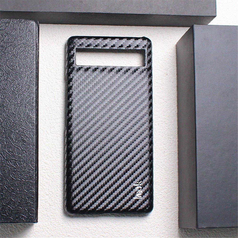 Carbon Fibre Textured PU Leather Case IMAK Ruiyi Series for Google Pixel 6a