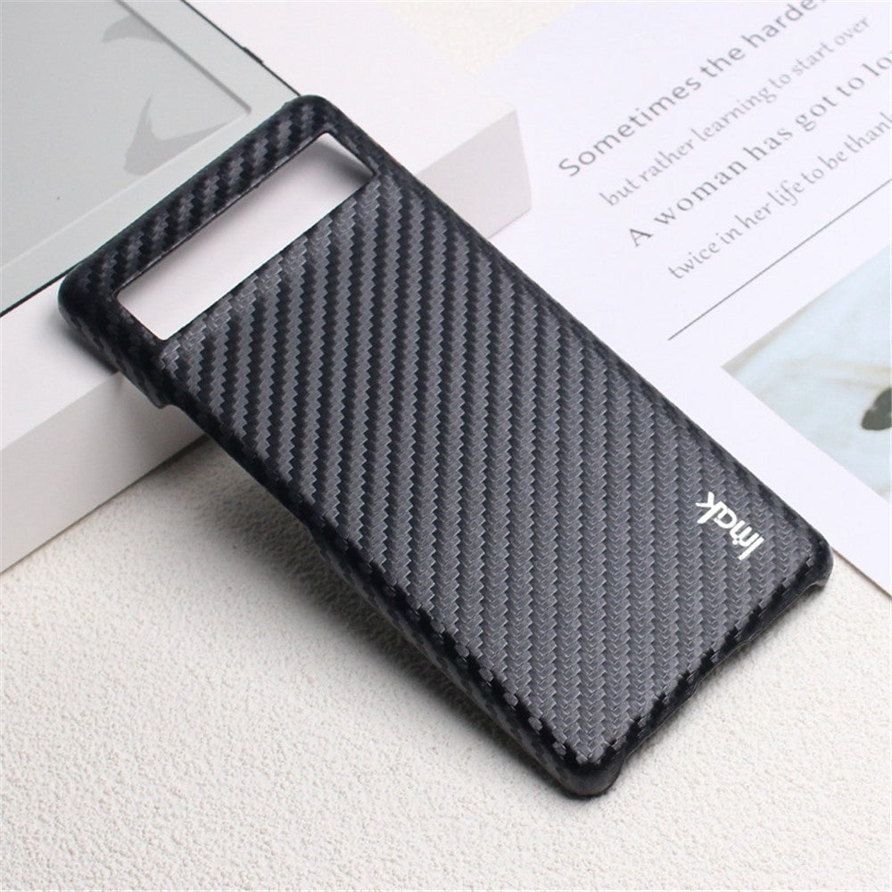 Carbon Fibre Textured PU Leather Case IMAK Ruiyi Series for Google Pixel 6a
