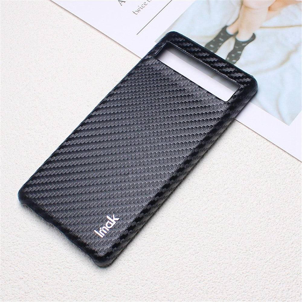 Carbon Fibre Textured PU Leather Case IMAK Ruiyi Series for Google Pixel 6a