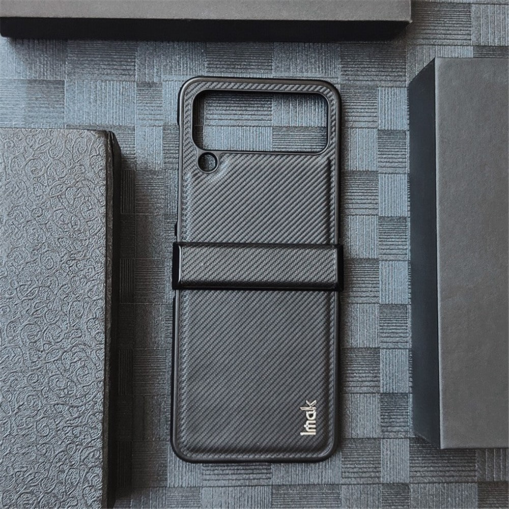 Carbon Fibre Textured Phone Case IMAK Ruiyi Series for Samsung Galaxy Z Flip 4 5G