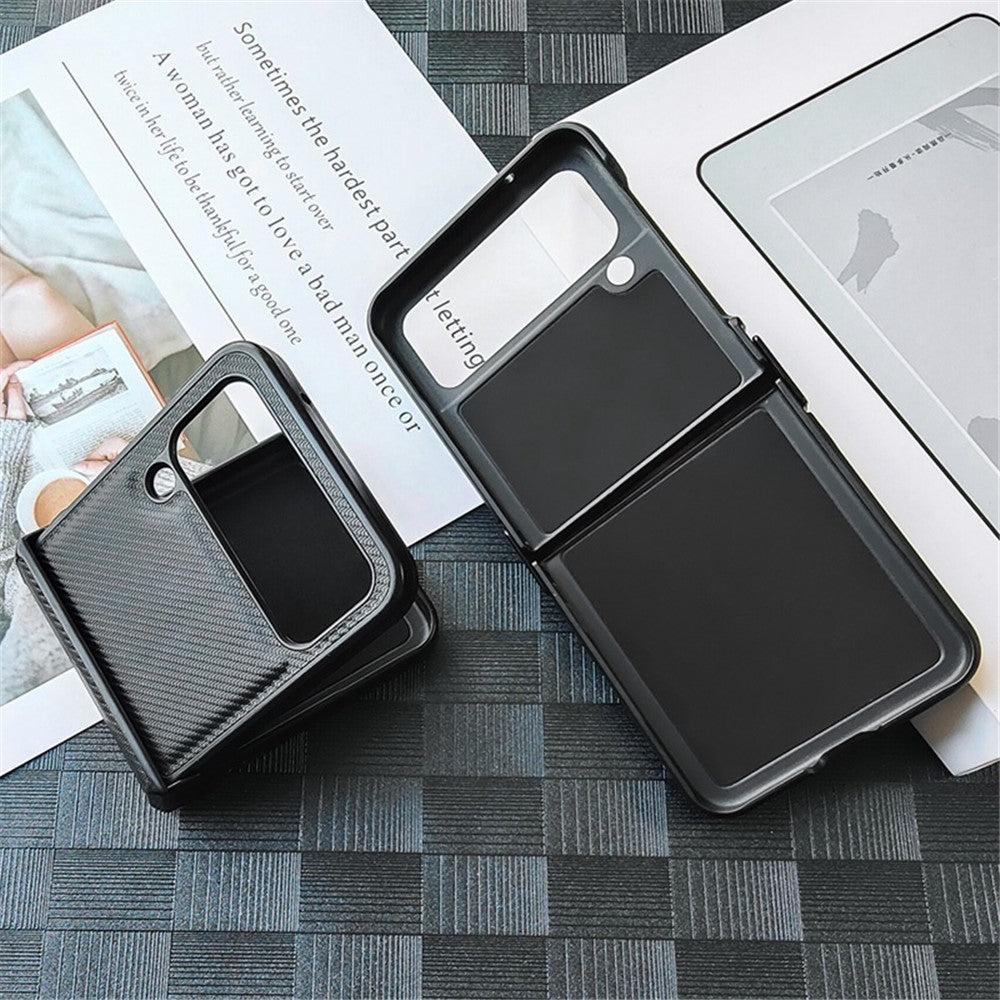 Carbon Fibre Textured Phone Case IMAK Ruiyi Series for Samsung Galaxy Z Flip 4 5G