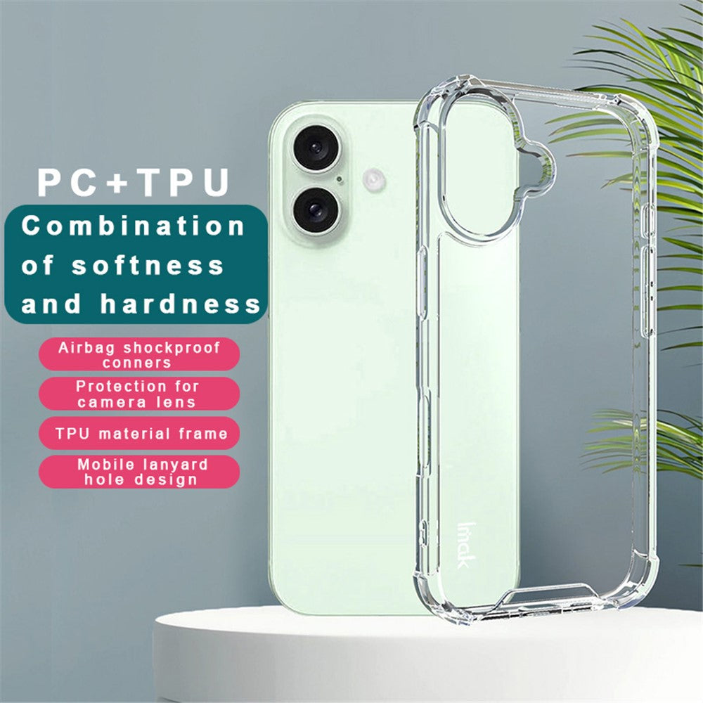 TPU+PC Shockproof Phone Case IMAK For iPhone 16 with Airbag Corners