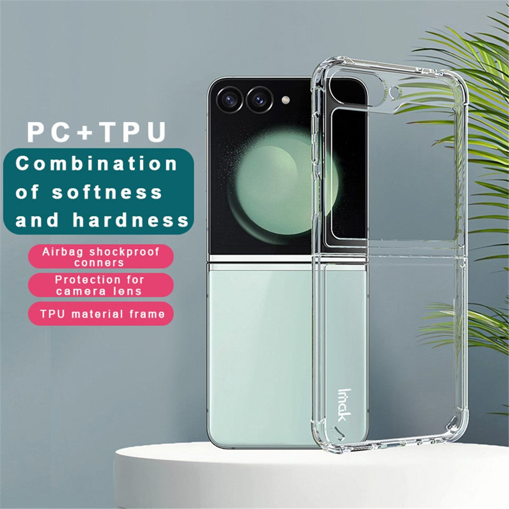 PC+TPU Clear Phone Case with Airbag Corners IMAK For Samsung Galaxy Z Flip7 FE 5G / Z Flip6 5G