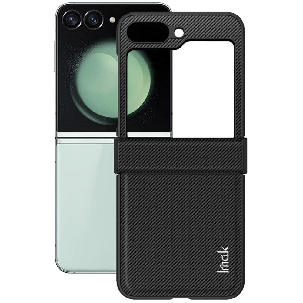 High Quality PC+PU Shockproof Leather Phone Case with Carbon Texture IMAK Ruiyi Series for Samsung Galaxy Z Flip7 FE 5G / Z Flip6 5G