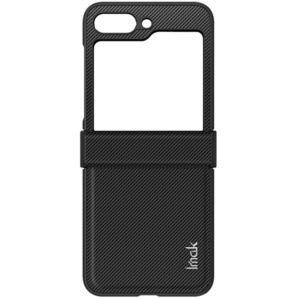 High Quality PC+PU Shockproof Leather Phone Case with Carbon Texture IMAK Ruiyi Series for Samsung Galaxy Z Flip7 FE 5G / Z Flip6 5G