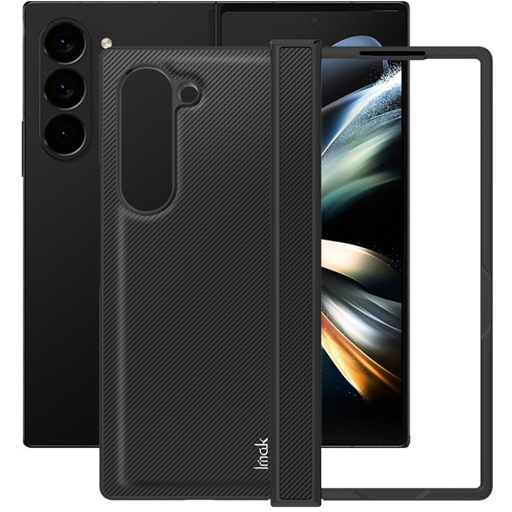 High Quality PC+PU Shockproof Leather Phone Case with Carbon Texture IMAK Ruiyi Series for Samsung Galaxy Z Fold6 5G