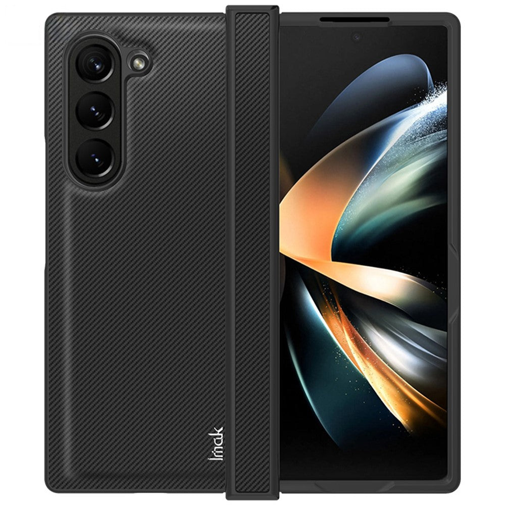 High Quality PC+PU Shockproof Leather Phone Case with Carbon Texture IMAK Ruiyi Series for Samsung Galaxy Z Fold6 5G