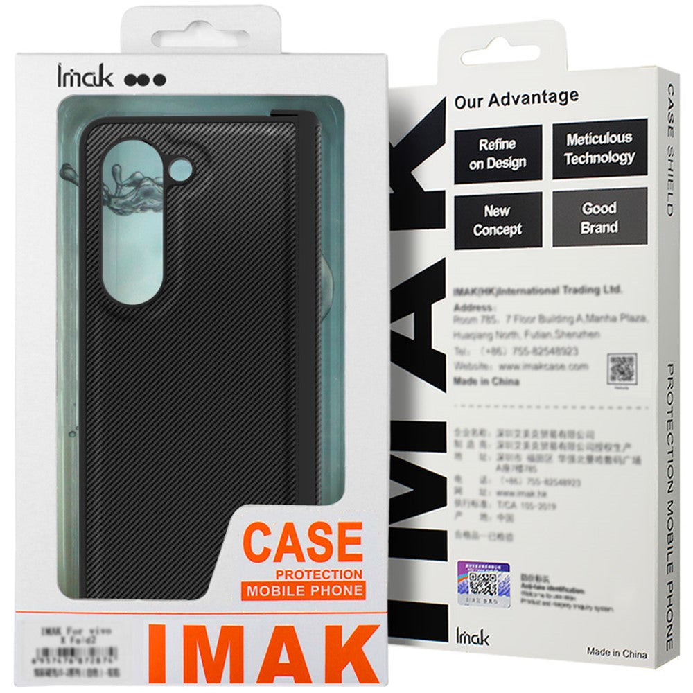 High Quality PC+PU Shockproof Leather Phone Case with Carbon Texture IMAK Ruiyi Series for Samsung Galaxy Z Fold6 5G