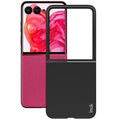 PC+PU Leather Phone Case with Carbon Fibre Texture Effect IMAK Ruiyi Series for Motorola Razr 50 Ultra 5G / Razr+ 2024 5G