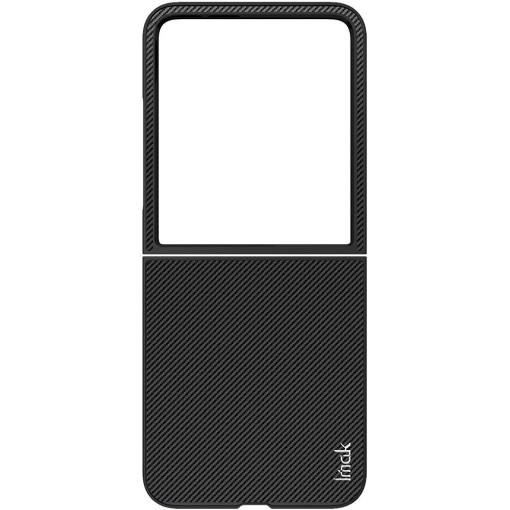 PC+PU Leather Phone Case with Carbon Fibre Texture Effect IMAK Ruiyi Series for Motorola Razr 50 Ultra 5G / Razr+ 2024 5G