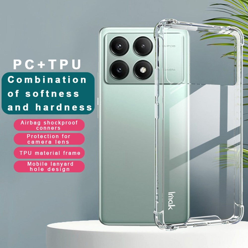 TPU+PC Shockproof Phone Case IMAK For Xiaomi Redmi K70E 5G / Poco X6 Pro 5G with Airbag Corners