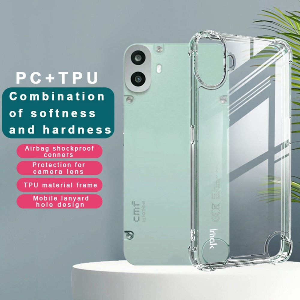 PC+TPU Clear Phone Case with Airbag Corners IMAK For Nothing CMF Phone 1
