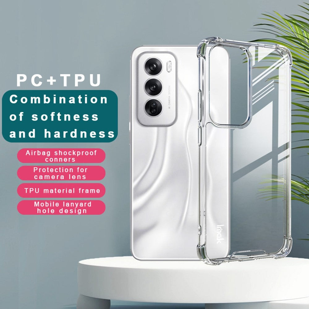 PC+TPU Shockproof Clear Case IMAK For Oppo Reno 12 5G (Global)