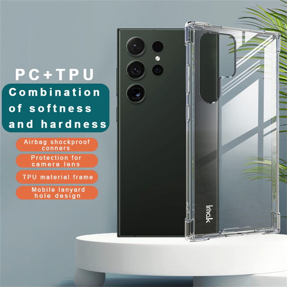 PC+TPU Clear Phone Case with Airbag Corners IMAK For Samsung Galaxy S24 Ultra