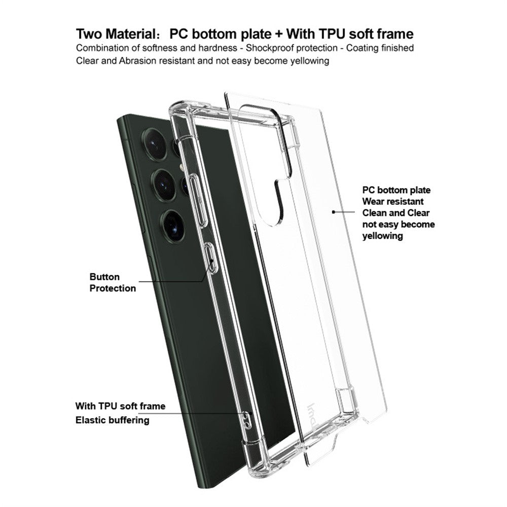 PC+TPU Clear Phone Case with Airbag Corners IMAK For Samsung Galaxy S24 Ultra