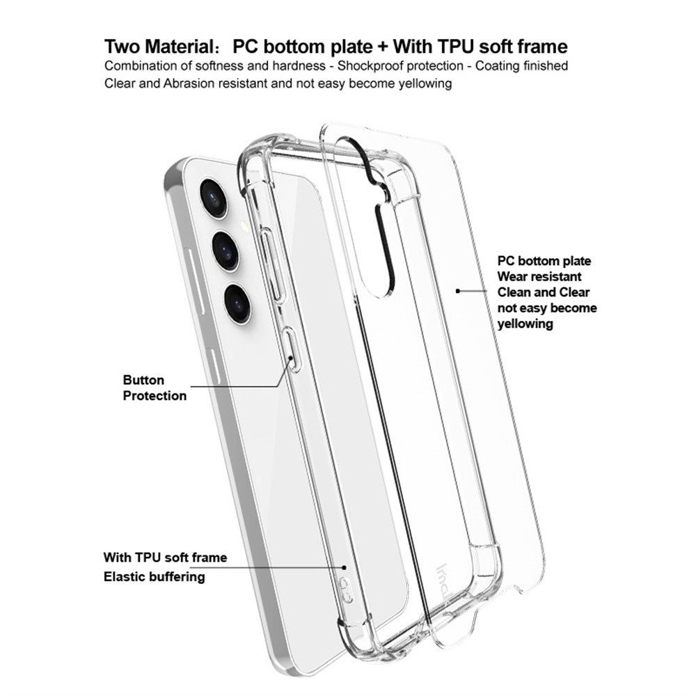 TPU+PC Shockproof Phone Case IMAK For Samsung Galaxy S23 FE with Airbag Corners