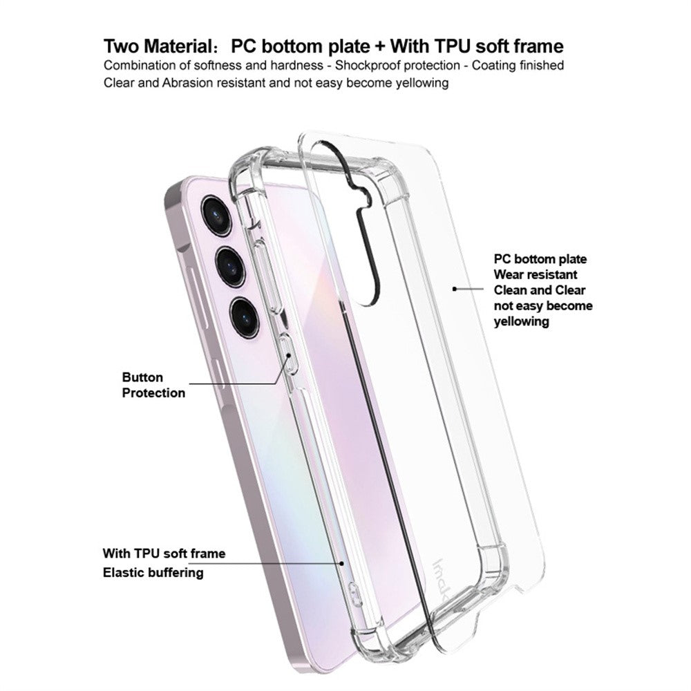 TPU+PC Shockproof Phone Case IMAK For Samsung Galaxy A55 5G with Airbag Corners