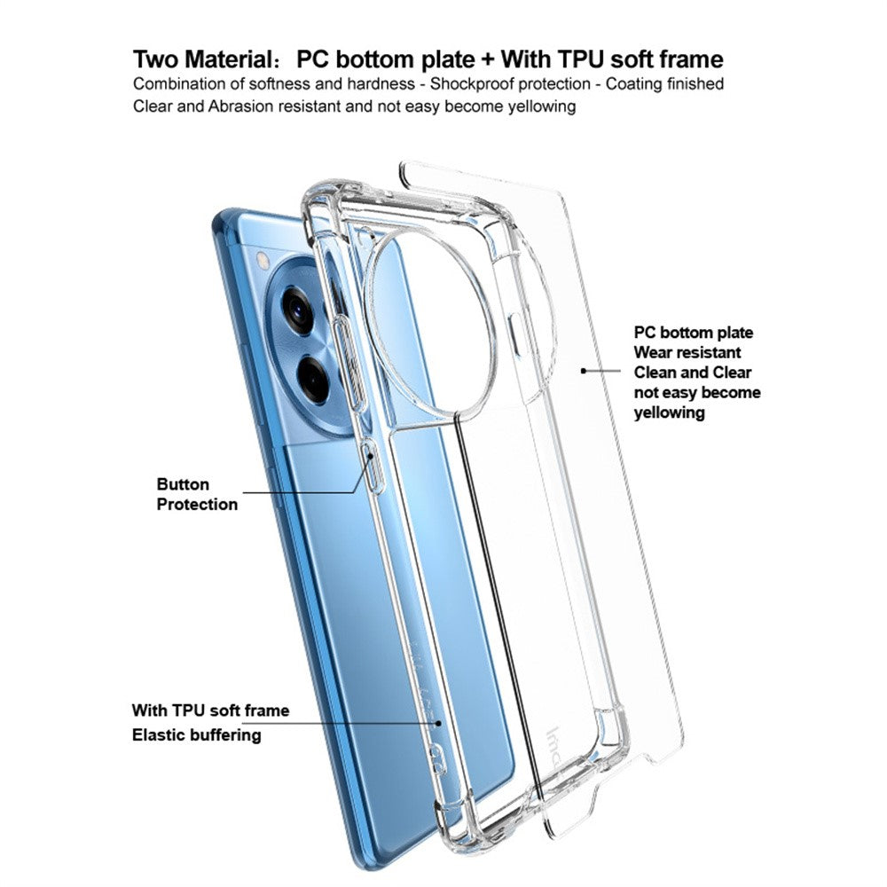 PC+TPU Shockproof Clear Case IMAK For OnePlus Ace 3 5G / 12R 5G