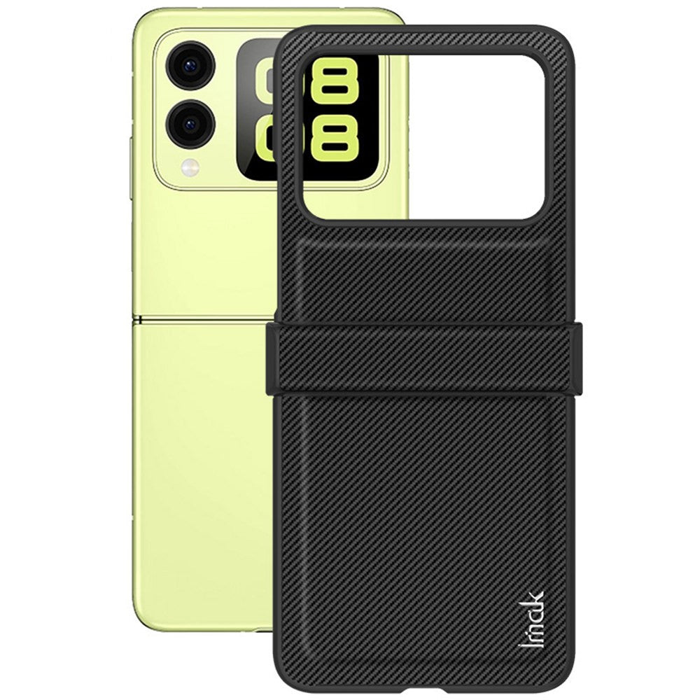 PC+PU Leather Phone Case with Carbon Fiber Texture IMAK Ruiyi Series for Huawei nova Flip 5G