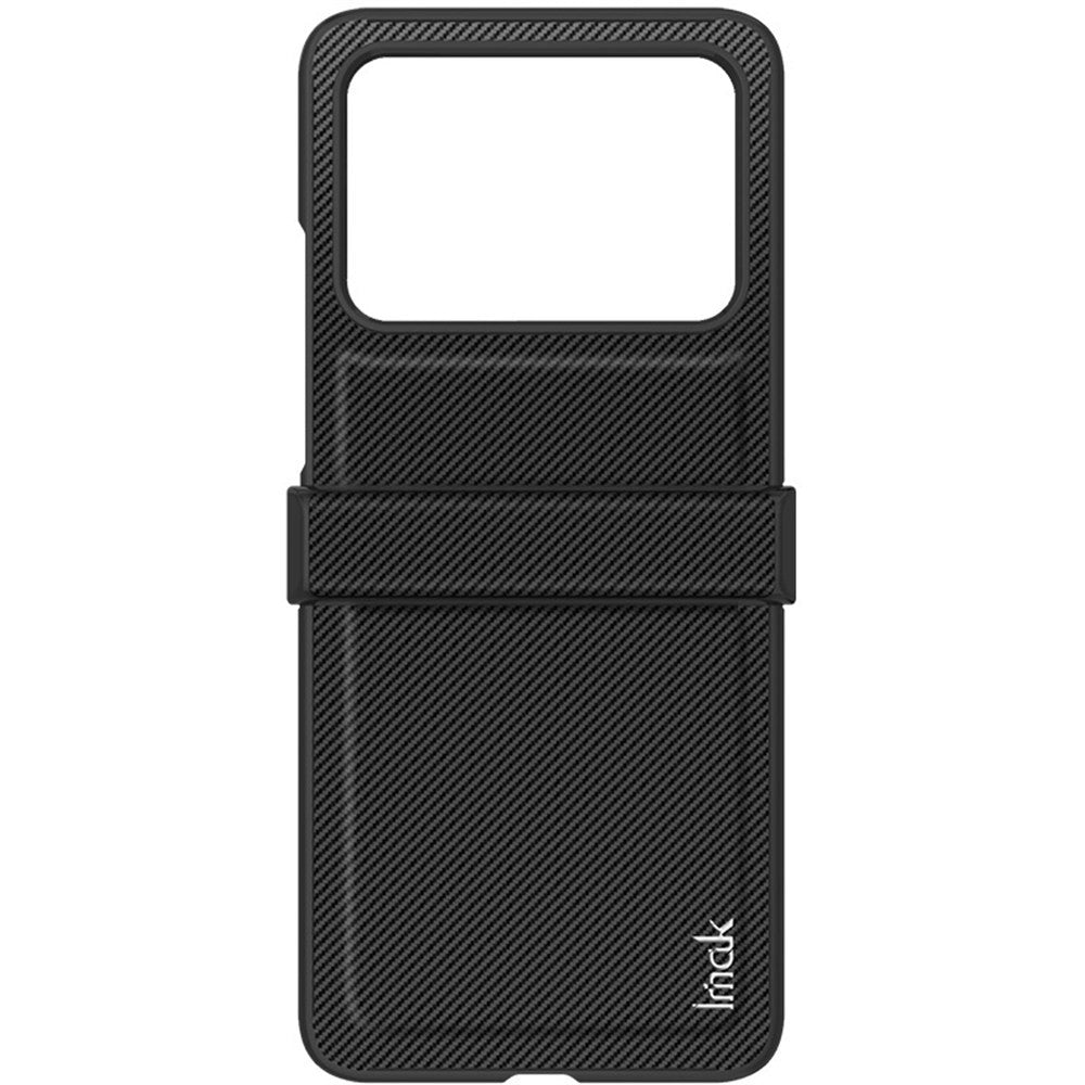 PC+PU Leather Phone Case with Carbon Fiber Texture IMAK Ruiyi Series for Huawei nova Flip 5G