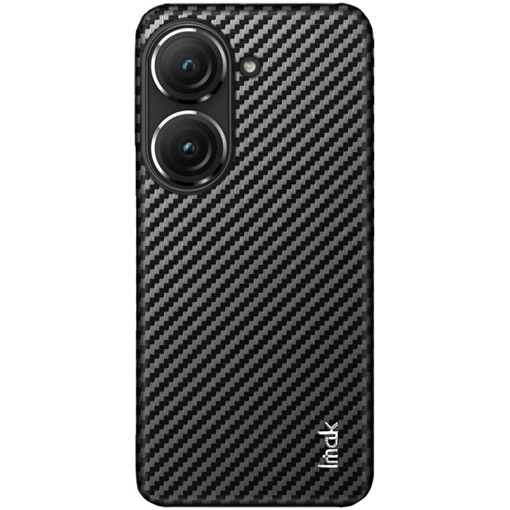 Carbon Fibre Textured PU Leather Case IMAK Ruiyi Series for Asus Zenfone 9 5G