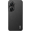 Carbon Fibre Textured PU Leather Case IMAK Ruiyi Series for Asus Zenfone 9 5G