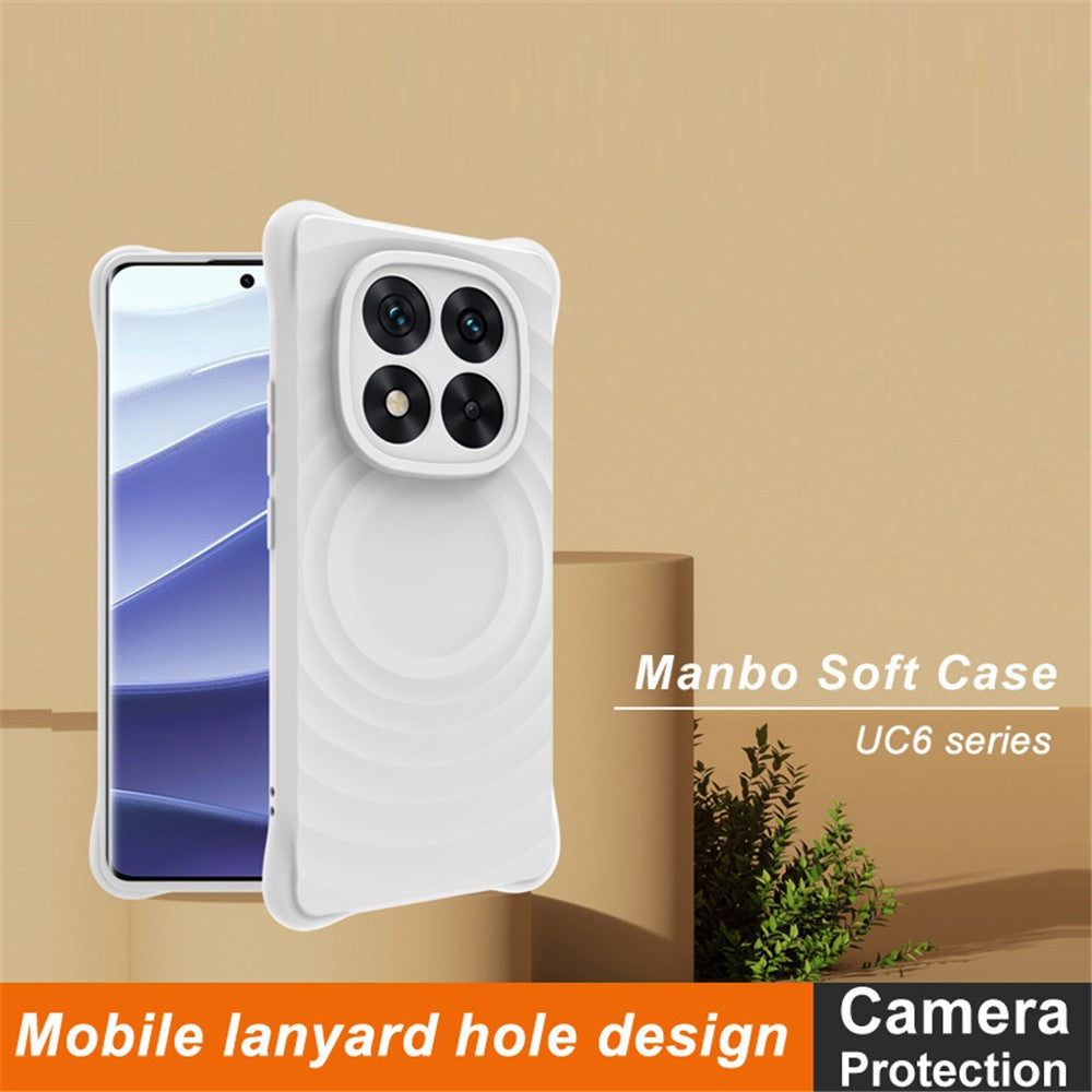 Water Drop Textured TPU Case IMAK UC-6 Series for Xiaomi Redmi Note 14 Pro 5G / Poco X7 5G
