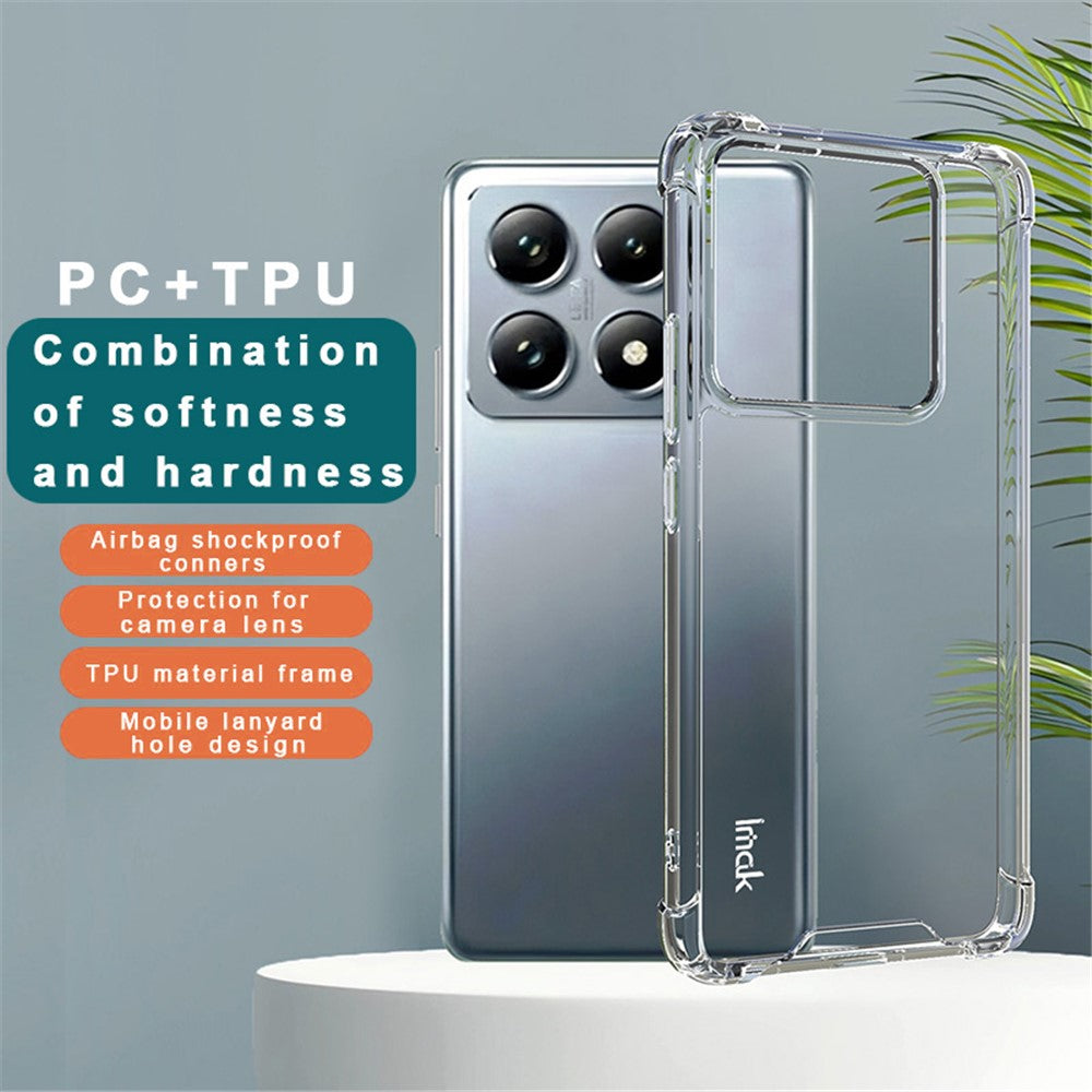 TPU+PC Shockproof Phone Case IMAK For Xiaomi 14T Pro with Airbag Corners