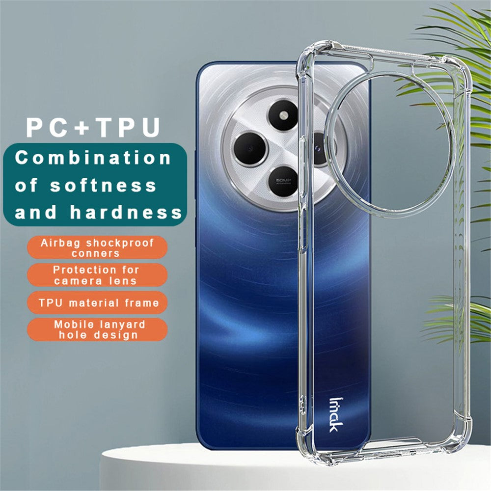 TPU+PC Shockproof Phone Case IMAK For Xiaomi Poco M7 5G / Poco C75 4G / Redmi 14R 5G / 14C 4G / A4 5G with Airbag Corners