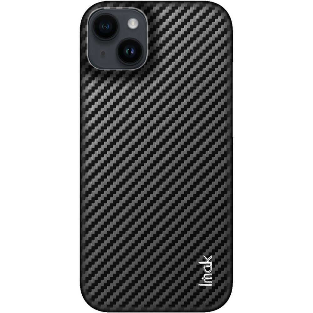 Carbon Fibre Textured PU Leather Case IMAK Ruiyi Series for iPhone 14