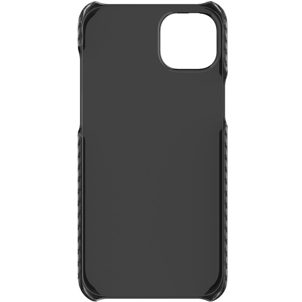Carbon Fibre Textured PU Leather Case IMAK Ruiyi Series for iPhone 14