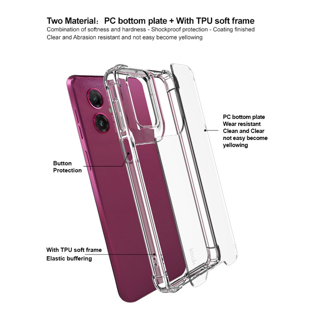 PC+TPU Material Phone Case with Airbag Corners IMAK For Motorola Moto G55 5G